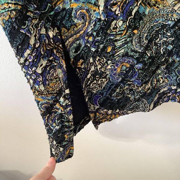 Choices Whimsigoth Boho Hippie Dark Paisley Ruffle Stretchy Midi Fairy Skirt PL - Picture 7 of 12